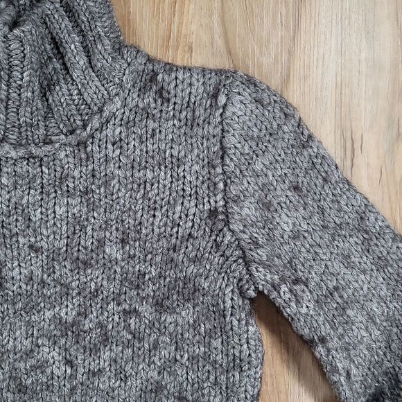 🔸️Hollister Gray Thick Wool Blend Mock Neck Sweater Small - Picture 4 of 8